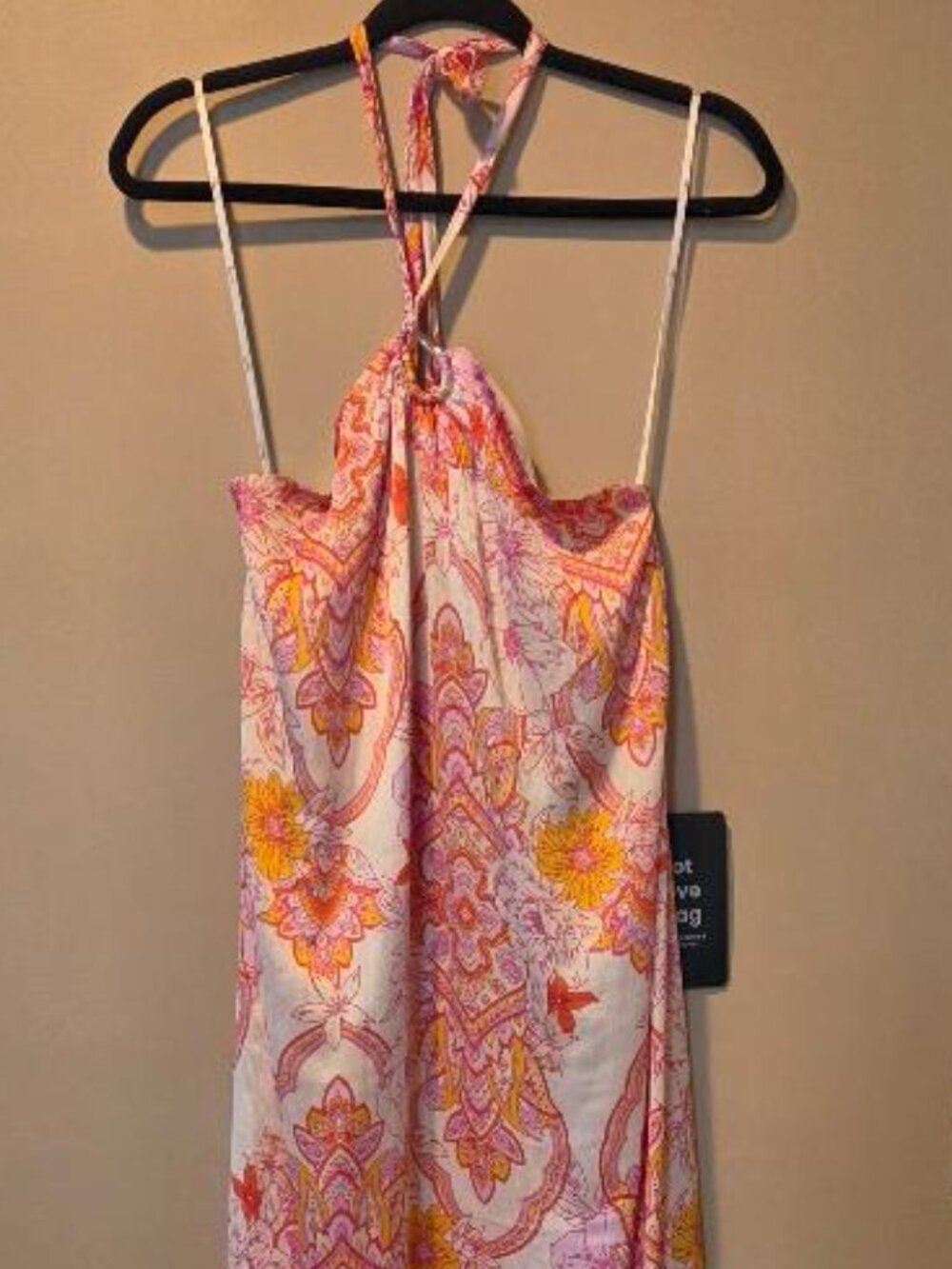 Lulus Nikoletta Coral Pink Paisley Print Halter Maxi Dress